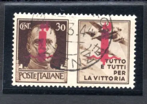 Kriegspropaganda Florenz Cent. 30 Luftfahrt Nr. 44 signiert Raybaudi