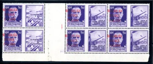 Kriegspropaganda Cent. 50 Paar mit Zwischenraum Sorte