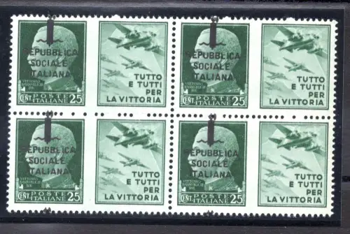 Kriegspropaganda Cent. 25 n. 27f verschobener Aufdruck - MNH