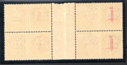 Kriegspropaganda Cent. 30 Paar mit Zwischenraum ein Abziehbild - postfrisch