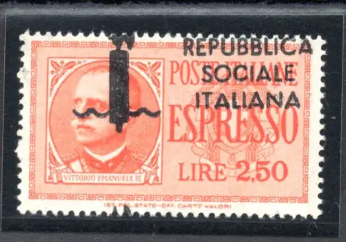 Espresso Lire 2,50 Nr. 22faa Aufdruck von Verona umgedreht
