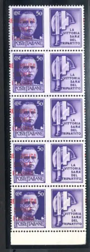 Kriegspropaganda Cent. 50 n. 36db Aufdruck links - postfrisch