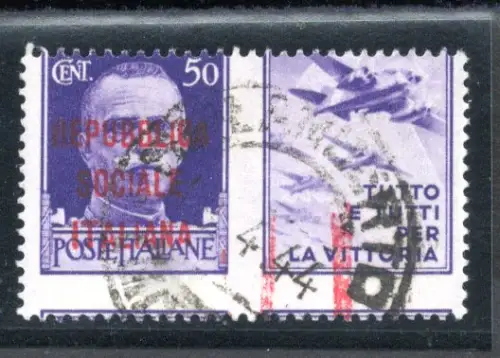 Kriegspropaganda Cent. 50 unveröffentlichte verschobene Verzahnung