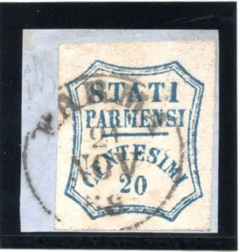 Parma Provisorische Regierung 20 c. Fehler 'CFNTESIMI' Nr. 15e