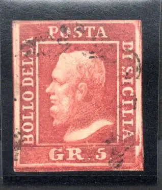 Sizilien 5 gr. Carminio I. Tafel Nr. 9a - Diena Signatur