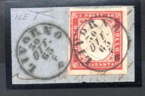 Päpstlich c. 80 rosa lila Nr. 20 gebraucht breite Ränder signiert Diena