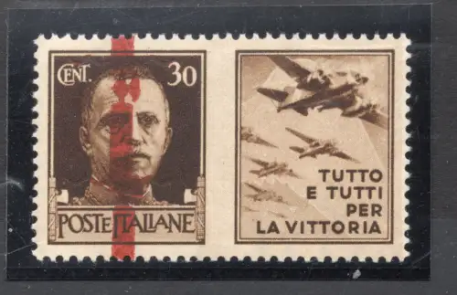 Kriegspropaganda Cent. 30 n. 31DBA rotbraun doppelt - MLH