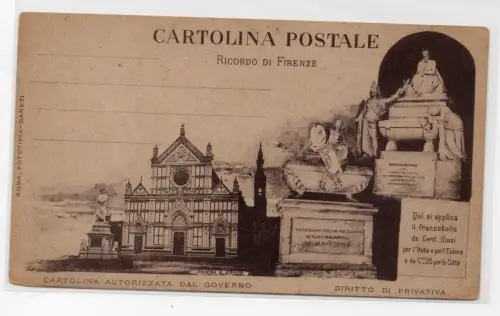Dänische Florenz Erinnerungskarte - autorisiert