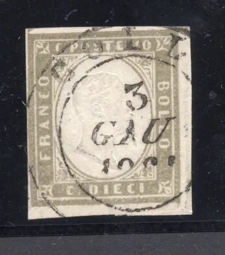 Sardinien IV Ausgabe Cent. 10 hellolivgrau Nr. 14C Diena