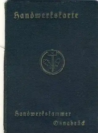Handwerkskarte von 1935 aus Nordhorn (AG 038)