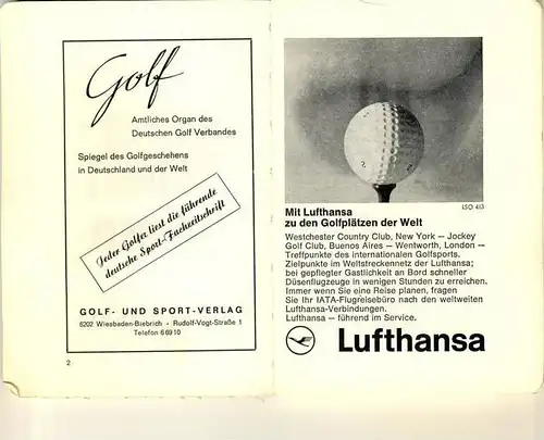 Golf Regeln von 1964   (28999-54)
