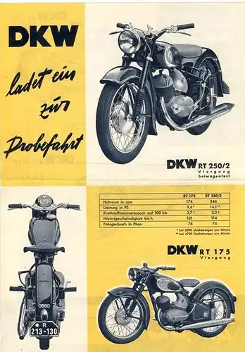 Werbezettel v. 1955 DKW RT 250/2 (32517-7 )