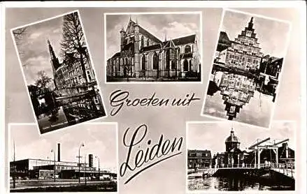 Leiden v.1957 5 Ansichten (16811)