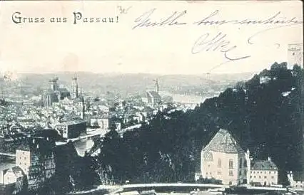 G. a. Passau v.1905 Teil-Stadt-Ansicht (15039)