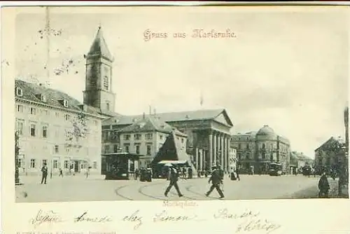 G. a. Karlsruhe v.1902 Marktplatz (21545)