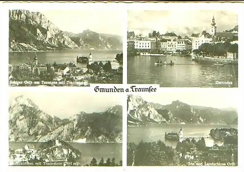 Gmunden v.1958 4 Ansichten .(21081)