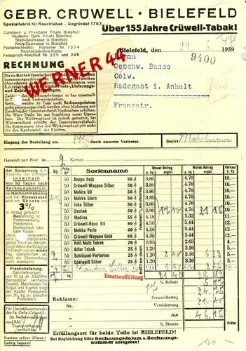 Bielefeld v. 1947 Gebr. Crüwell - TABAK (160)