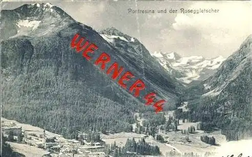 Pontresina v. 1903 Dorf & Roseggletscher  (27419)