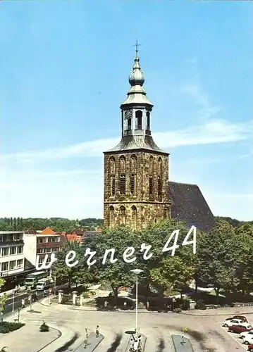 Nordhorn v. 1974  Kirche und Busbahnhof -- siehe Foto !!  (32385)