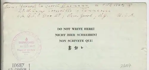 Gefangenen Post  v. 30. Dez. 1943  Nach Veldhausen --  Pastor Busmann (28107)