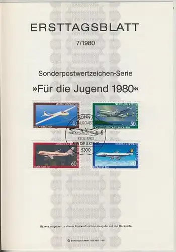 BRD - ETB (Ersttagsblatt) 7/1980