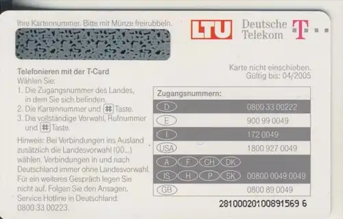 Telfonkarte 20 Euro  LTU ! (8)