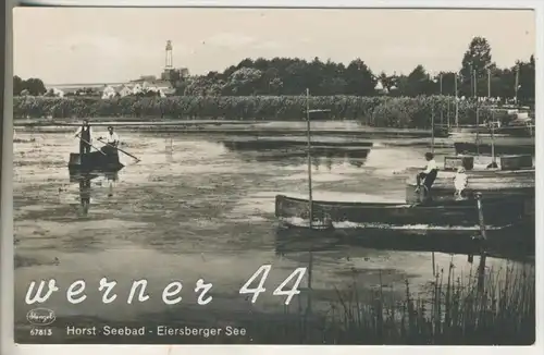 Seebad Horst v.1936 Eiersberger See - Fischer im Boot kehren Heim (5085)