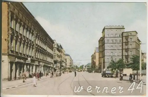 Gleiwitz v.1944 Neudorfer Strasse mit Geschäfte  (17227-001)
