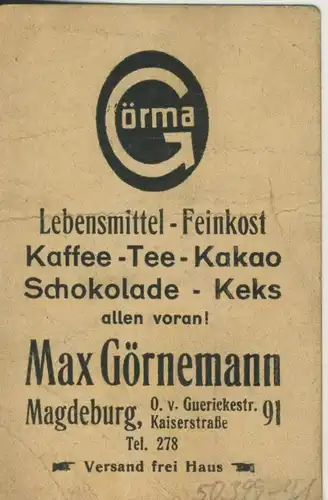Max Görnemann (Görma) Lebensmittel-Feinkost -- Kaffee-Tee-Kakao -- Das Rettungswesen zur See (1) ca. v. 1928  (50399-41)