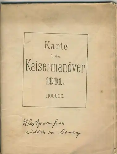 Karte für das Kaisermanöver 1901  Westpreußen südlich von Danzig  (50399-48)
