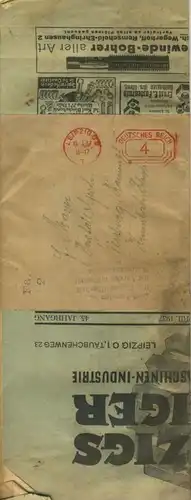 Klepzigs  Anzeiger v. 1937  Für Metall und Maschienen -Intrustrie mit Original-Banderole  (51157)