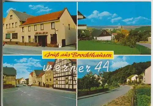 Gruss aus Brochthausen v.1965.Gasthof "Zur Erholung",Inh. Paul Moneke und Teil-Dorf-Ansicht   (12254)