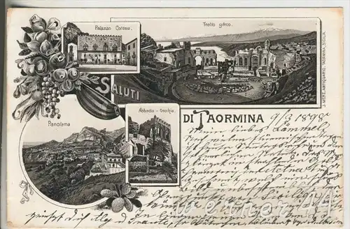 Di Taormina v.1898 4 Ansichten (18506)v.1898 4 Ansichten (18506)