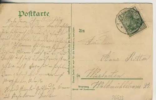 Gruss aus Tiefenbronn v. 1908 Kirche,Dorfansicht,Gasthaus und Metzgerei "Zur Sonne" (26933)