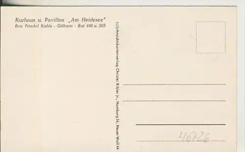 Gifhorn v. 1950  Pavillon am Heidesee bei Gihorn, Bes. Friedel Kuhls  (46726)