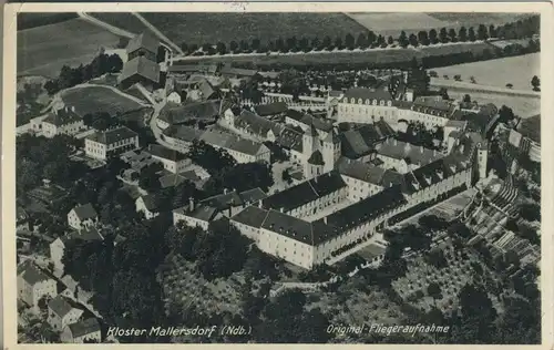 Mallersdorf v. 1935  Fliegeraufnahme Kloster Mallersdorf mit Dorfansicht  (53999-14)