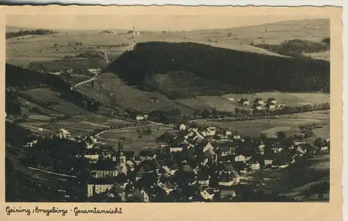 Geising v. 1932  Dorfansicht mit Siedlung  (53999-24)