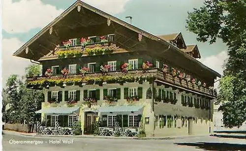 Oberammergau v.1962 Hotel Wolf .(17750)