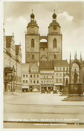 Wittenberg v.1934 Stadtkirche & Geschäfte (17904)
