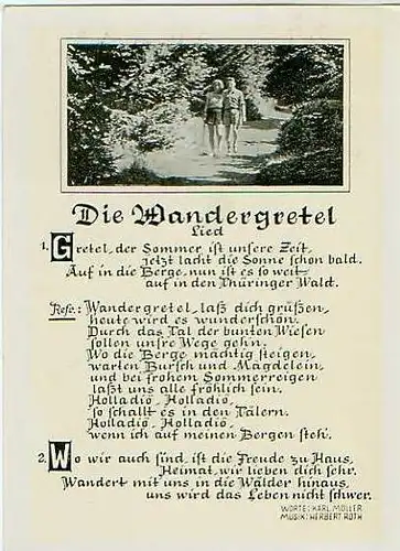 Die Wandergretel .Lied v.1968.(18090)