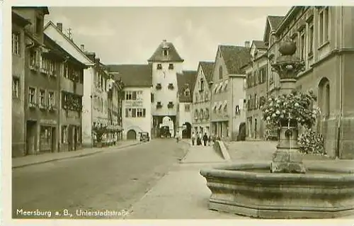 Meersburg v.1936 Unterstadtstrasse & Hotel (19025)