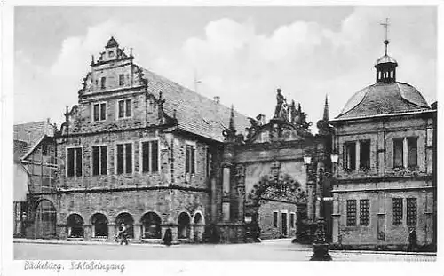 Bückeburg v.1954 Eingang zum Schloß (19363)