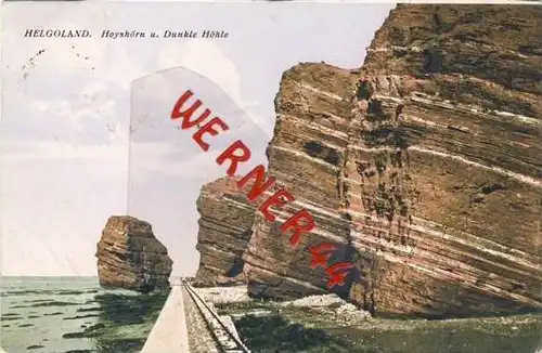 Helgoland v.1929 Hoyshörn & Dunkle Höhle (19710)