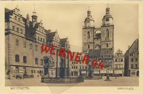 Wittenberg v.1927 Marktplatz & Geschäfte (19722)