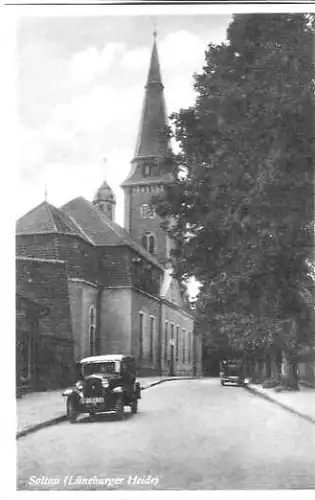 Soltau v.1934 Strasse & Kirche (20087)