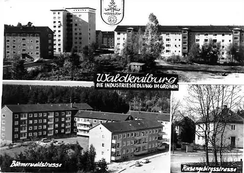 Waldkraiburg v. 1966  Böhmerwaldstr. & Riesengebirgsstr. & Siedlung  (24385)