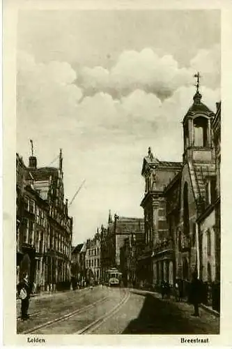 Leiden v. 1918  Breestraat  (24662)