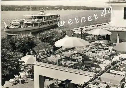 Starnberg v. 1961  Strand Hotel u.- Terrassen-Cafe "Schloß Berg"  (25695)