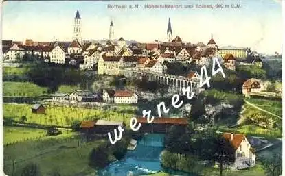 Rottweil v. 1931 Teil Stadt Ansicht  (25771)
