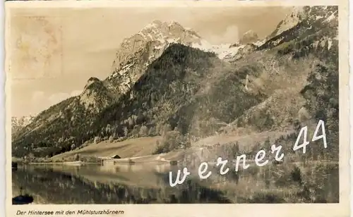 Der Hintersee mit den Mühlsturzhörnern v. 1937 (26167)